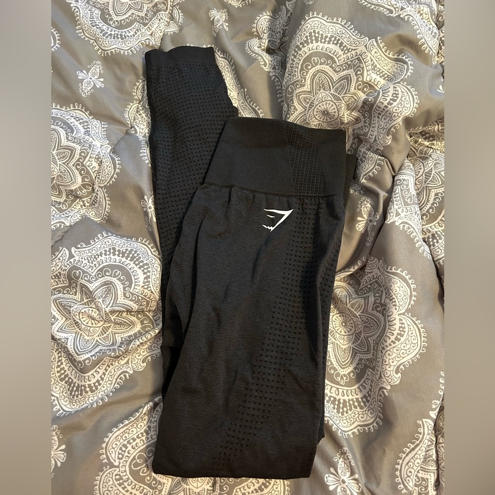 Gymshark black vital seamless leggings, size large